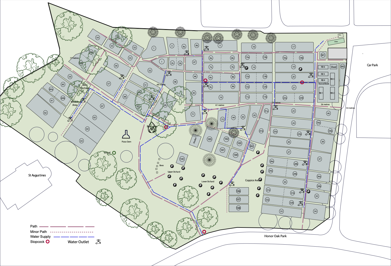 Allotment Layout One Tree Hill Allotment Society